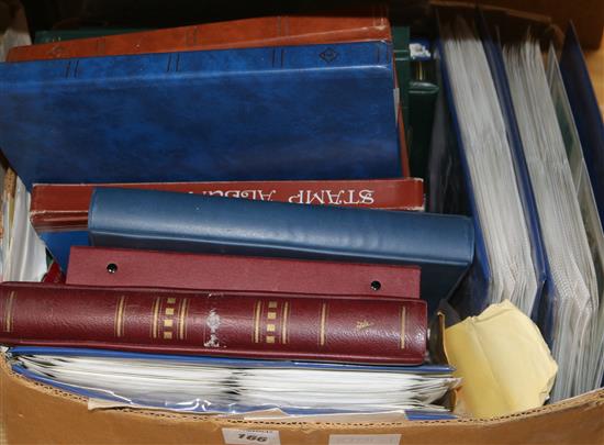 A collection of stamp and stamp albums